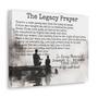 Touching Loss Of Father Memorial Canvas For Son - The Legacy Prayer Personalized Wall Art