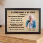 Heartfelt Memorial Canvas For Dad - Customizable In Loving Memory Print For Family Remembrance