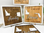 Long-distance family wooden sign, distressed gray, personalized names and locations, deployment gift for spouses miles apart