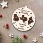 Personalized Wooden Ornament For Long Distance Family - Custom State Christmas Gift