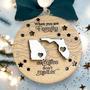 Custom Long Distance Family Wooden Ornament For Christmas - Personalized State-To-State Gift