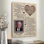 Personalized Memorial Canvas For Dad - Heartfelt Custom Photo And Quote Remembrance Wall Art