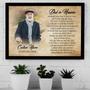 Memorial Canvas For Dad - Personalized Tribute Art With Poem, Custom Picture For Living Room Or Bedroom