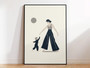 Scandinavian Mother Son Poster – Minimalist Canvas For Nordic Kids Room, Single Mom Gift