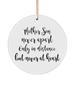 Heartfelt Mother Son Wall Art Ornament For Christmas - Long Distance Quote