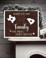 Heartfelt long-distance family wooden sign, engraved script, names and locations, espresso finish, moving-away gift Heartfelt long-distance family wooden sign, engraved script, names and locations, espresso finish, moving-away gift