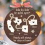 Heartfelt Custom State Map Ornament For Long Distance Family Gift