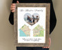 Sentimental Long Distance Family Canvas With Map And Family Picture For Mom And Dad - Thoughtful Christmas Gift