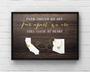 Personalized Long Distance Family Canvas With Custom State Maps - Thoughtful Gift Idea For Families Apart