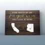 Personalized Long Distance Family Canvas With Custom State Maps - Thoughtful Gift Idea For Families Apart