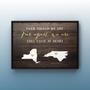 Personalized Long Distance Family Canvas With Custom State Maps - Thoughtful Gift Idea For Families Apart