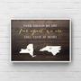 Personalized Long Distance Family Canvas With Custom State Maps - Thoughtful Gift Idea For Families Apart