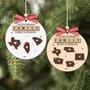 Heartfelt Long Distance Family Gift - Custom Wooden Christmas Ornament For Distant Loved Ones