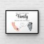 Thoughtful Long Distance Family Gift Canvas - Customizable Map Design For Moving Or Deployment