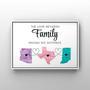 Thoughtful Long Distance Family Gift Canvas - Customizable Map Design For Moving Or Deployment