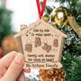 Thoughtful Long Distance Family Gift - Christmas Wooden Ornament For Meaningful Holiday Celebrations