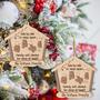 Thoughtful Long Distance Family Gift - Christmas Wooden Ornament For Meaningful Holiday Celebrations