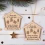 Thoughtful Long Distance Family Gift - Christmas Wooden Ornament For Meaningful Holiday Celebrations