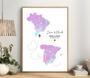 Customizable Map Canvas For Families Separated By Distance - Thoughtful Travel Gift For Loved Ones