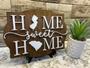 Long Distance Family Gift Personalized Two States Wood Sign For Housewarming, Wedding, Farewell, Moving