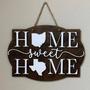 Long Distance Family Gift Personalized Two States Wood Sign For Housewarming, Wedding, Farewell, Moving