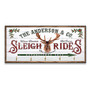 Vintage Sleigh Rides Key Holder – Christmas Decor with Reindeer, Hot Cocoa & Warm Blankets