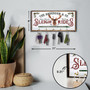 Vintage Sleigh Rides Key Holder – Christmas Decor with Reindeer, Hot Cocoa & Warm Blankets