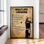 Touching Dad Golf Canvas - Personalized Sports-Themed Wall Art For Living Room