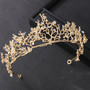 Baroque Retro Gold Dragonfly tiaras Bridal Headdress Simple hair accessories Birthday gift princess Crown