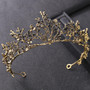 Baroque Retro Gold Dragonfly tiaras Bridal Headdress Simple hair accessories Birthday gift princess Crown