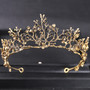Baroque Retro Gold Dragonfly tiaras Bridal Headdress Simple hair accessories Birthday gift princess Crown