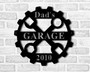 Dad's workshop personalized metal garage sign with custom name; gift for men, perfect for his workshop, garage, or shed