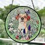 Personalized Dog Portrait Suncatcher - Memorial Indoor Decor With Stained Glass Art