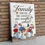 Family - Forever, For Always and No Matter What Canvas For Home Decor