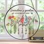 Personalized Grandma's Garden Stained Glass Suncatcher - Custom Birth Month Flowers For Mother's Day