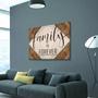 Rustic Family Is Forever Canvas - Wooden Design Wall Art