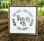 This Is Us Farmhouse Wood Sign - Personalized Family Decor For Kitchen