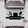 Thoughtful Personalized Metal Kitchen Sign For Housewarming - Custom Name Backsplash Wall Art