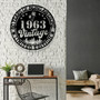 Personalized 60th Birthday Metal Sign For Dad - 1963 Vintage LED Wall Art