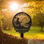 Personalized Gone Fishing Metal Sign - Remembrance Stake For Dad Loss