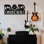 Dad Guitar Metal Sign Gift - Guitarist Outdoor DéCor For Father's Day - Music Room Art