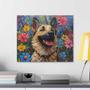 Vibrant Oil Painting Dog Wall Art For German Shepherd Moms - Personalized Nursery Decor And Memorial Gifts Canvas