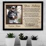 Personalized Memorial Gone Fishing Wall Hanging with Dad's Photo Canvas