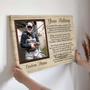 Personalized Memorial Gone Fishing Wall Hanging with Dad's Photo Canvas