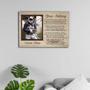 Personalized Memorial Gone Fishing Wall Hanging with Dad's Photo Canvas