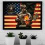 Touching Police Dad Canvas For Veterans - American Flag Design For Living Room