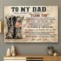 Personalized Veteran Police Dad Canvas Wall Art - Heartfelt Gift For Fathers And Veteran Lovers On Father’s Day