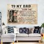 Personalized Veteran Police Dad Canvas Wall Art - Heartfelt Gift For Fathers And Veteran Lovers On Father’s Day