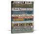 Personalized Family Rules Canvas - Heartfelt Living Room Wall Decor For Modern Farmhouse Style