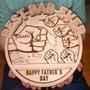 Thoughtful Best Dad Ever Wood Sign With Fist Bump Design - Personalized Gift For Him On Father's Day